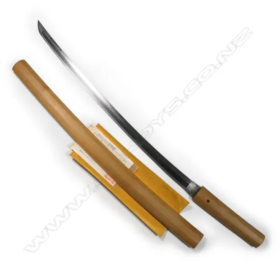 An old Japanese wakizashi sword in shirasaya