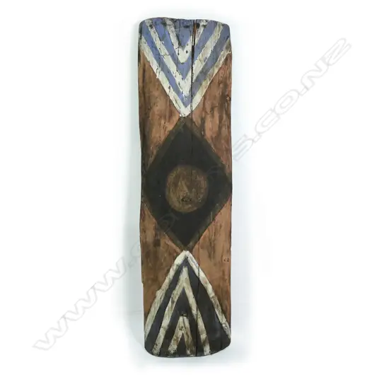 A vintage Papua New Guinean tall fighting shield