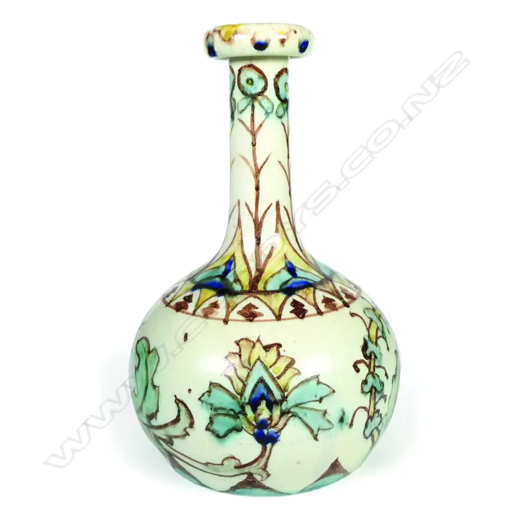 British Arts & Crafts Carlo Manzoni ‘Minerva Ware’ pottery vase Image 1++