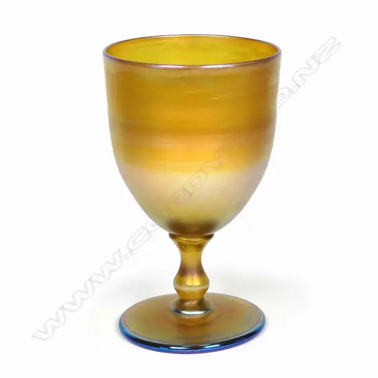 A L.C.T. Tiffany favrile glass goblet
