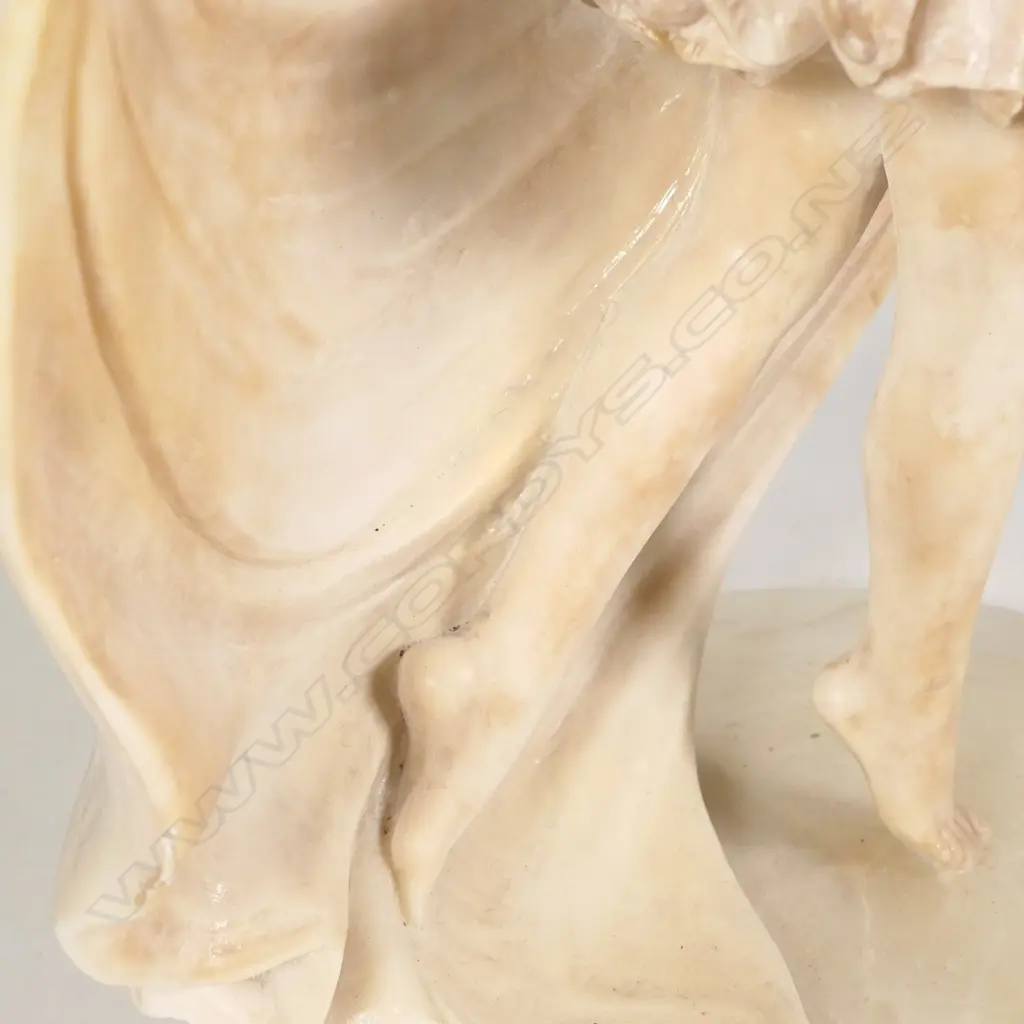 An Italian Art Deco alabaster statuette of an Egyptian dancer Image 1++