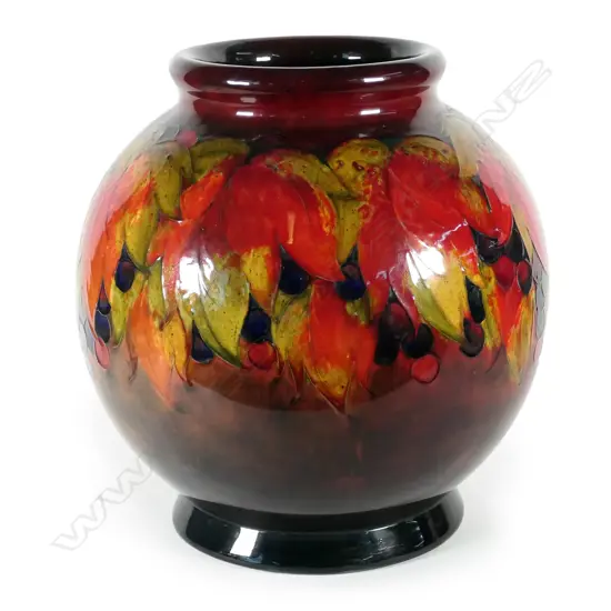 An impressive William Moorcroft flambe vase