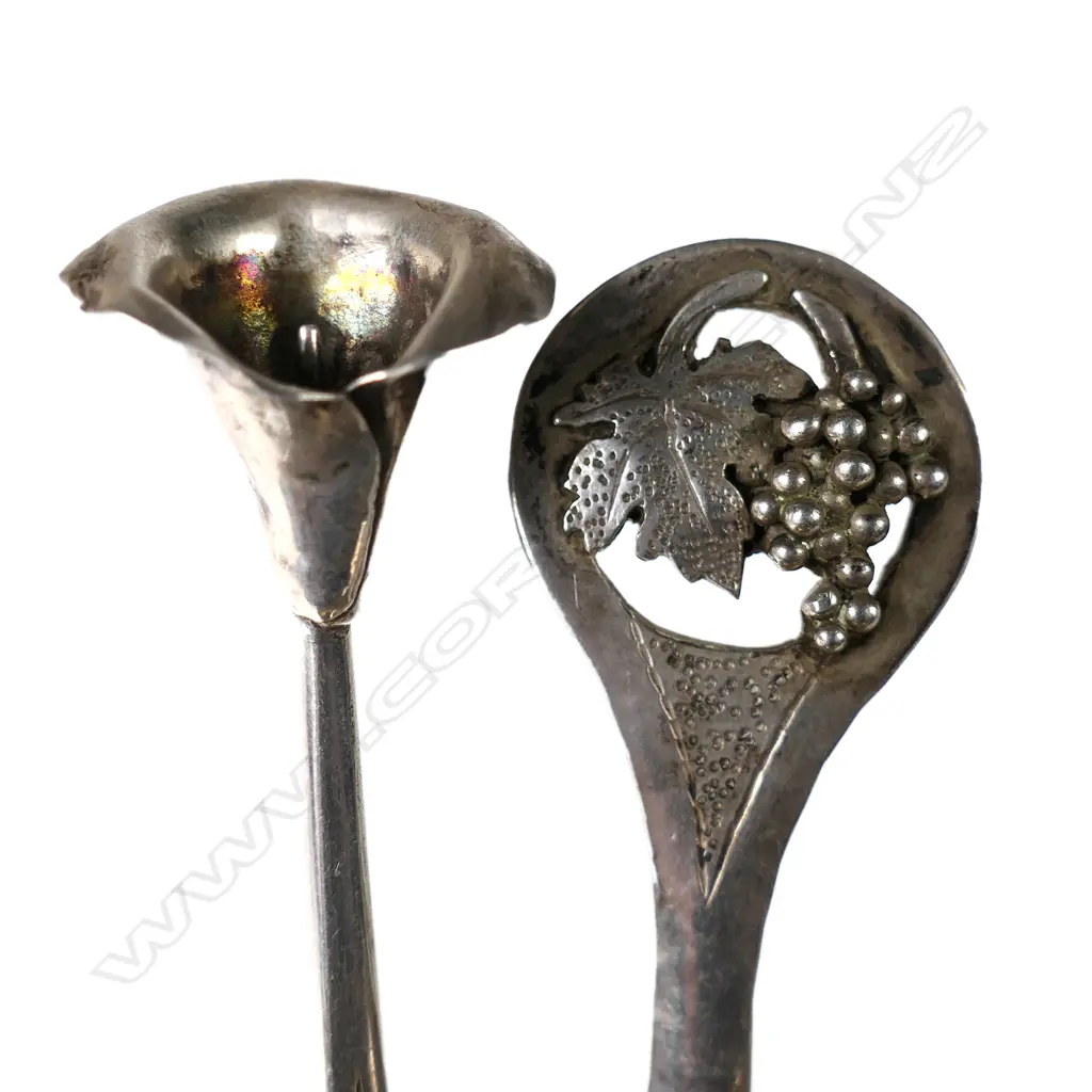 A rare New Zealand Arts & Crafts silver sugar and creamer by Marjorie R. Trenwith Image 1++