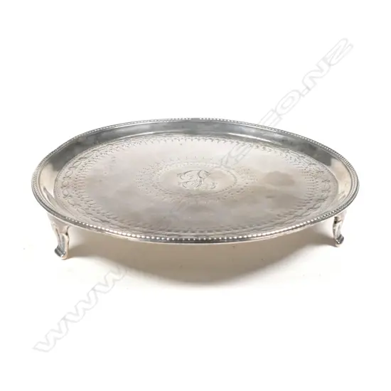 A George III silver waiter