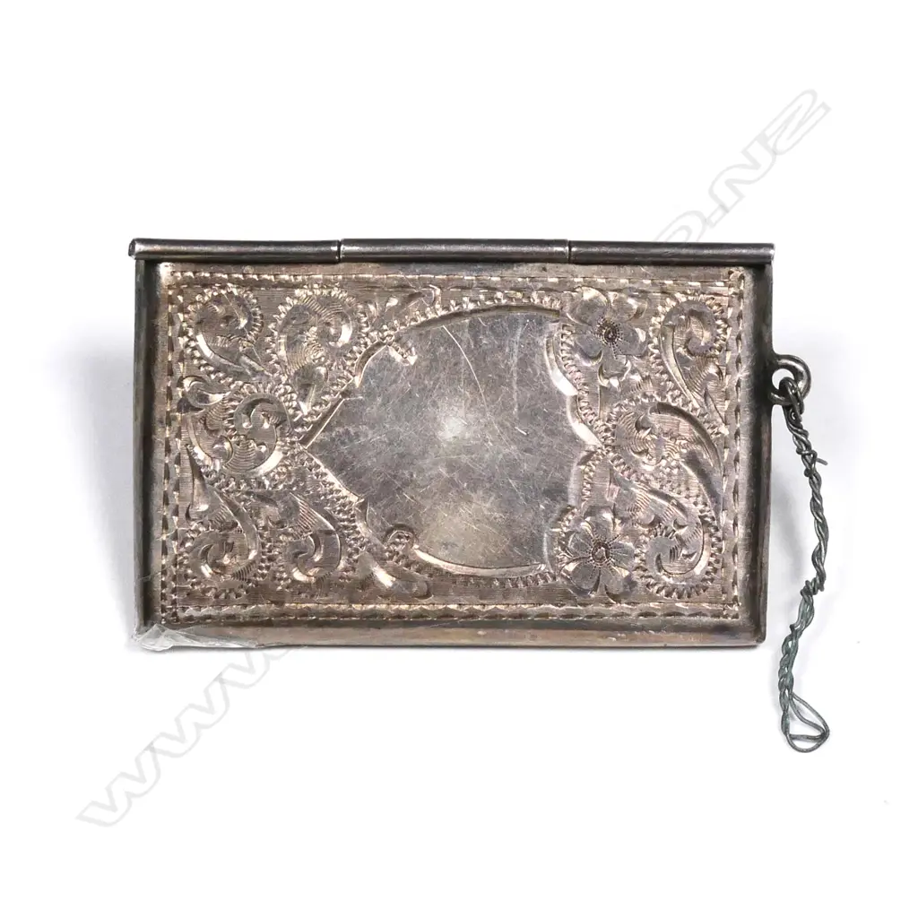 An Edwardian silver stamp holder Image 1++