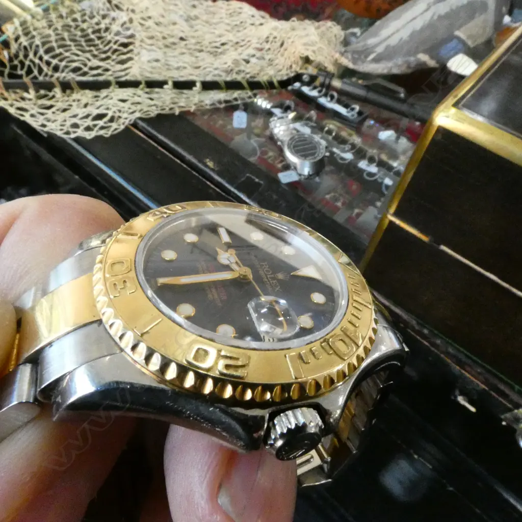 A Rolex Ref 68623 Yacht-Master 18ct yellow gold and steel chronometer watch Image 1++