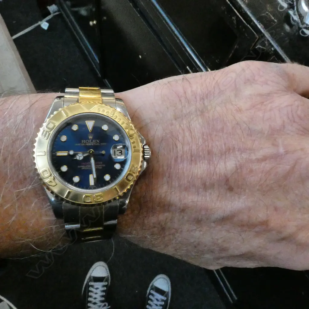 A Rolex Ref 68623 Yacht-Master 18ct yellow gold and steel chronometer watch Image 1++