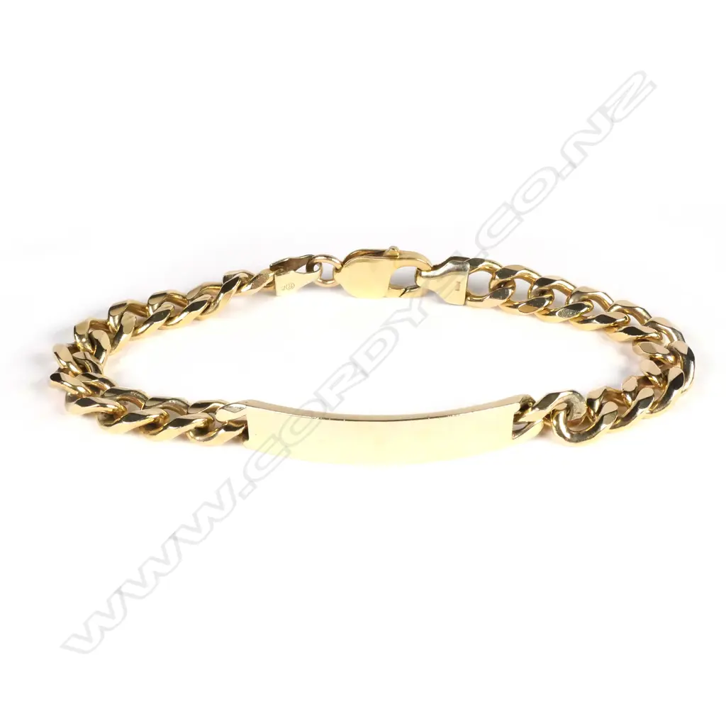 A 10ct yellow gold I.D. bracelet Image 1++