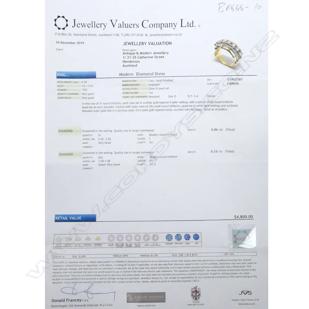 18ct yellow and white gold and diamond ring Image 1++