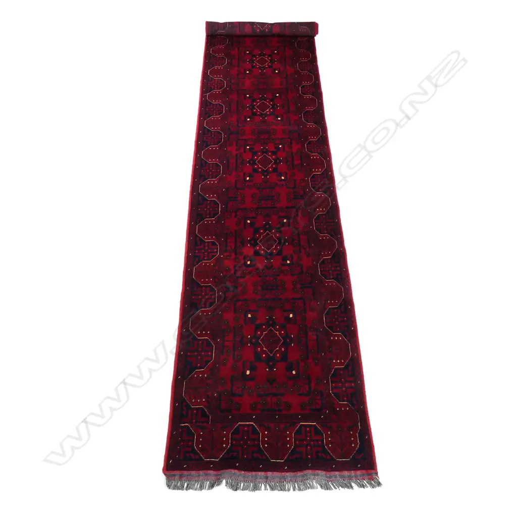 An Afghan Andkhoi hand knotted runner Image 1++