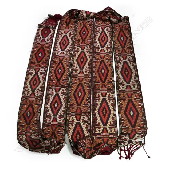 A Turkman tent band in flat weave Sumak-technique