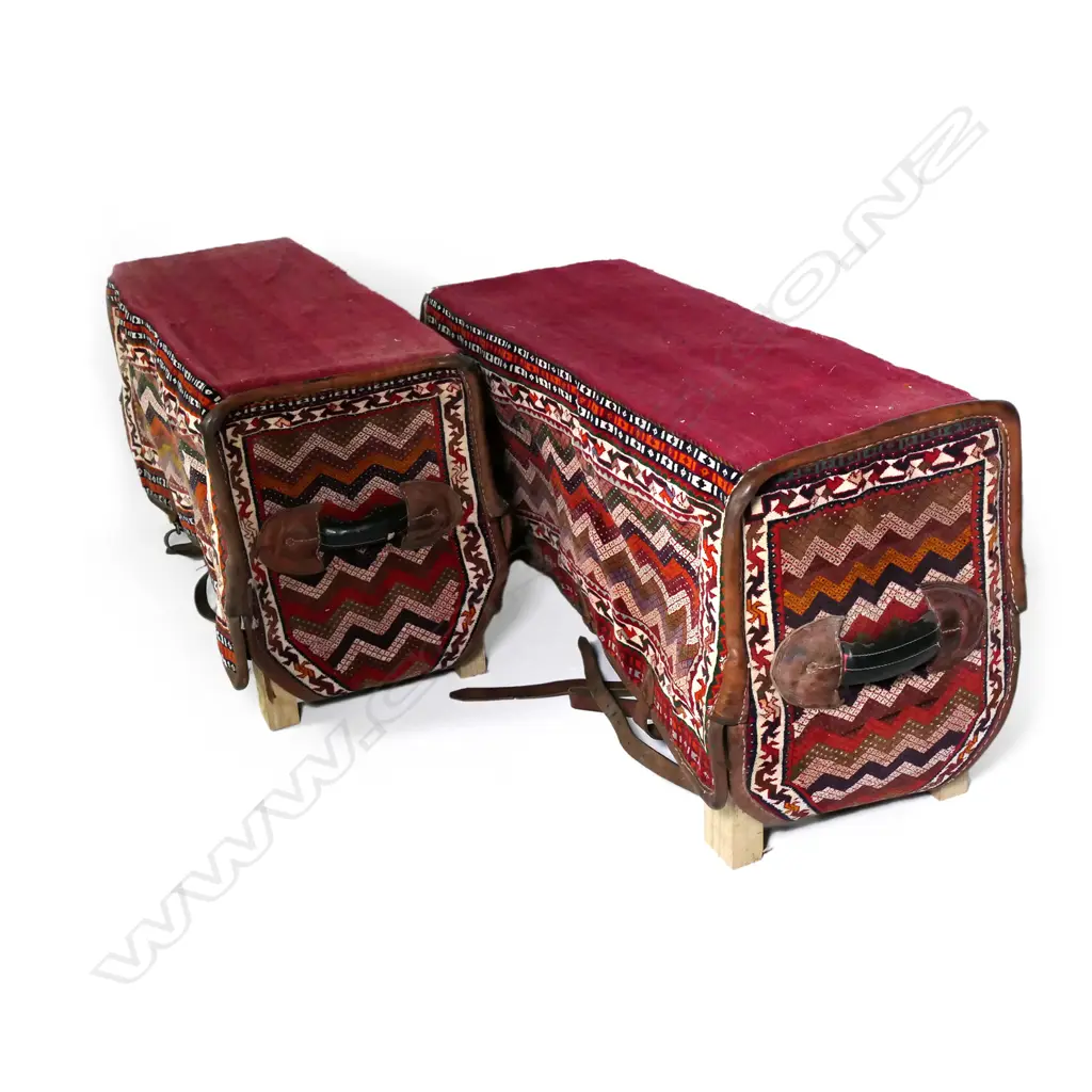 A pair of tribal woven bedding bags Image 1++