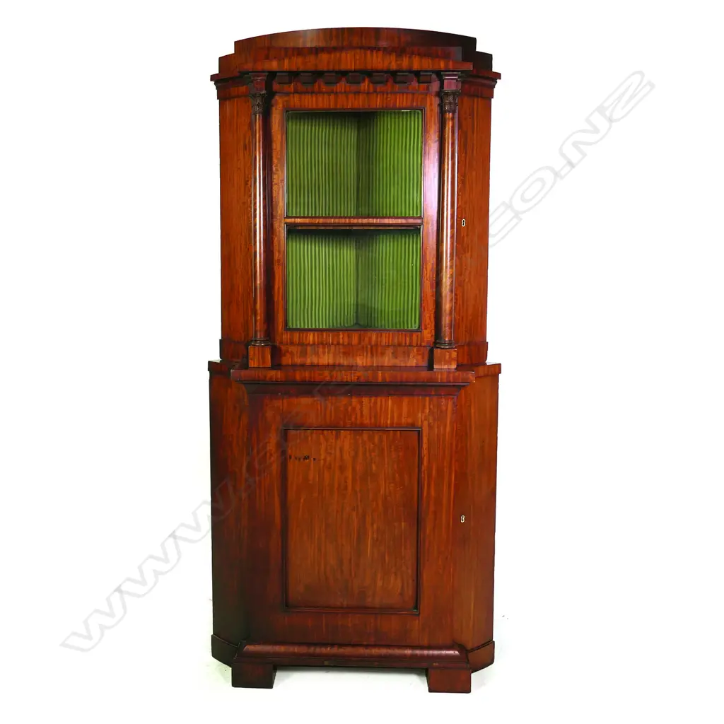 A mahogany Biedermeier standing corner cabinet Image 1++