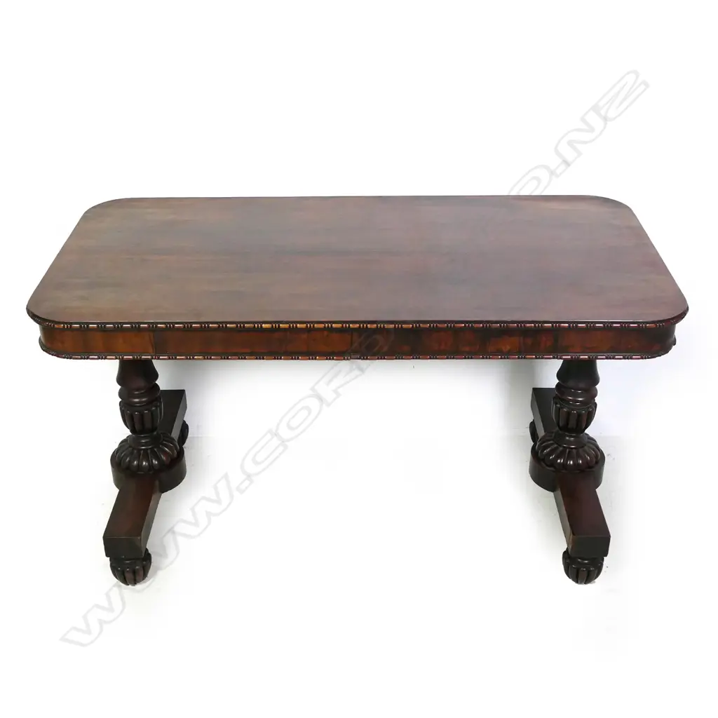 A Regency rosewood library table Image 1++