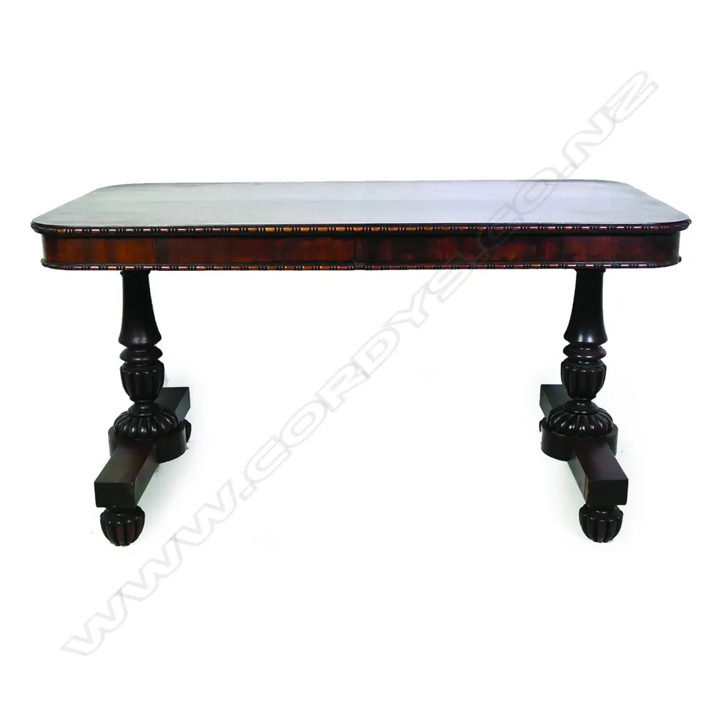 A Regency rosewood library table Image 1++