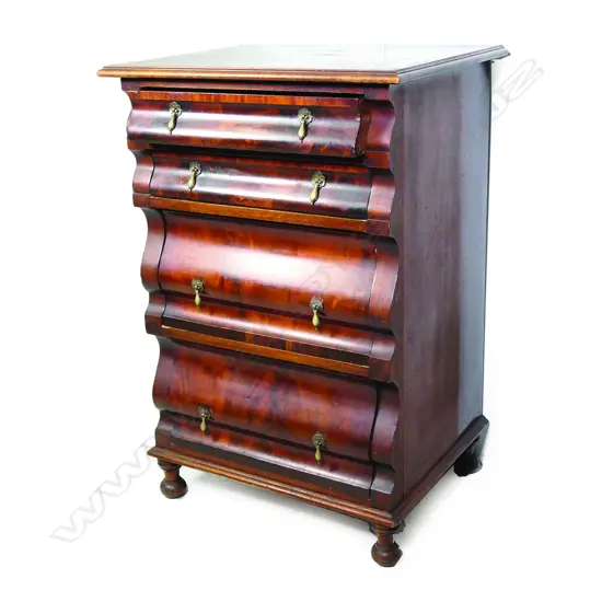 A 19thC mahogany four drawer chest