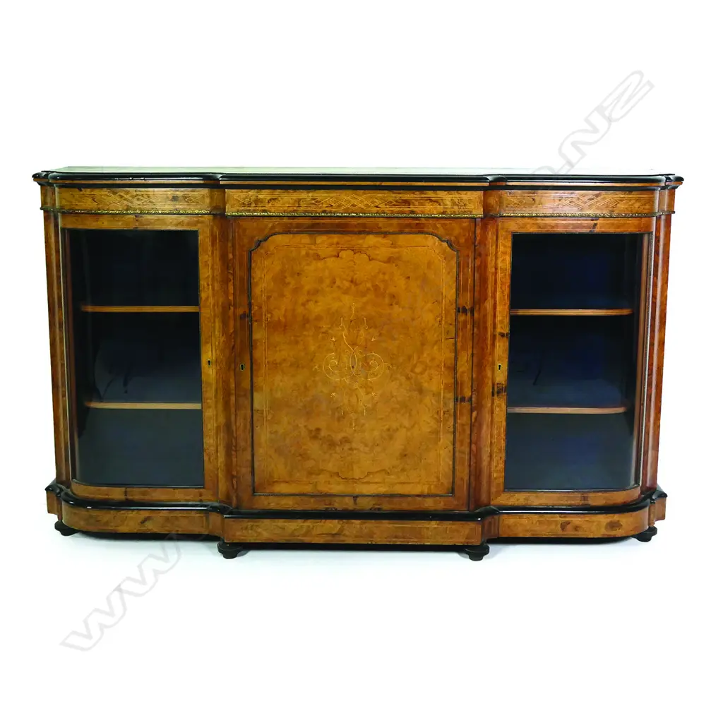 A quality Victorian burr walnut credenza Image 1++