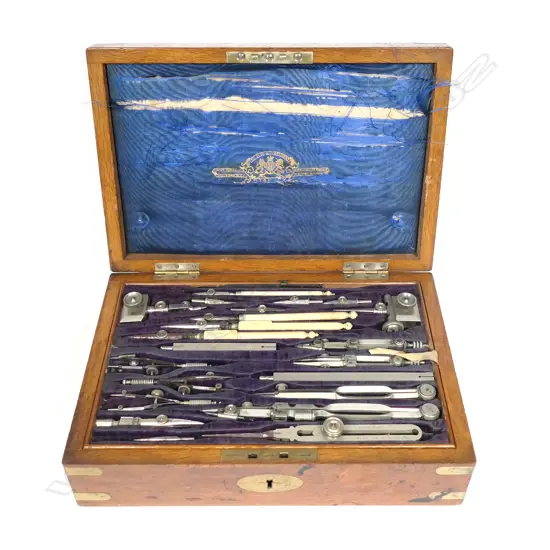 A comprehensive set of drawing instruments by Stanley