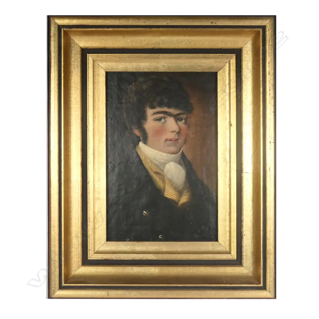 A Regency miniature oil portrait of a man Image 1++