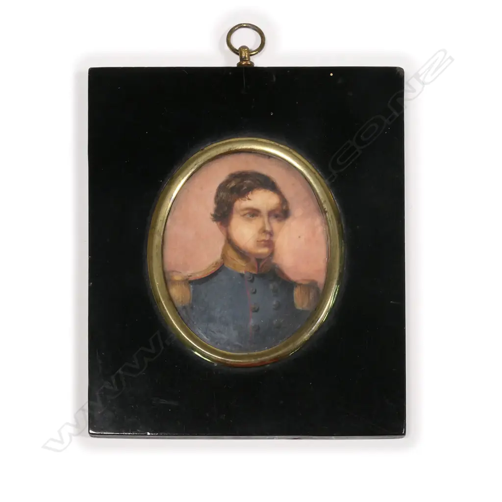 An 19thC miniature portrait of a naval officer Image 1++