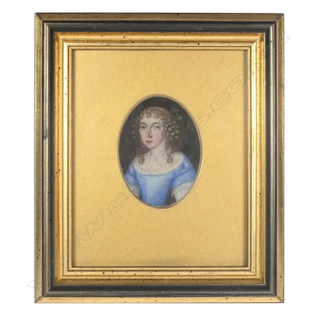 A Georgian miniature oil portrait of a woman Image 1++
