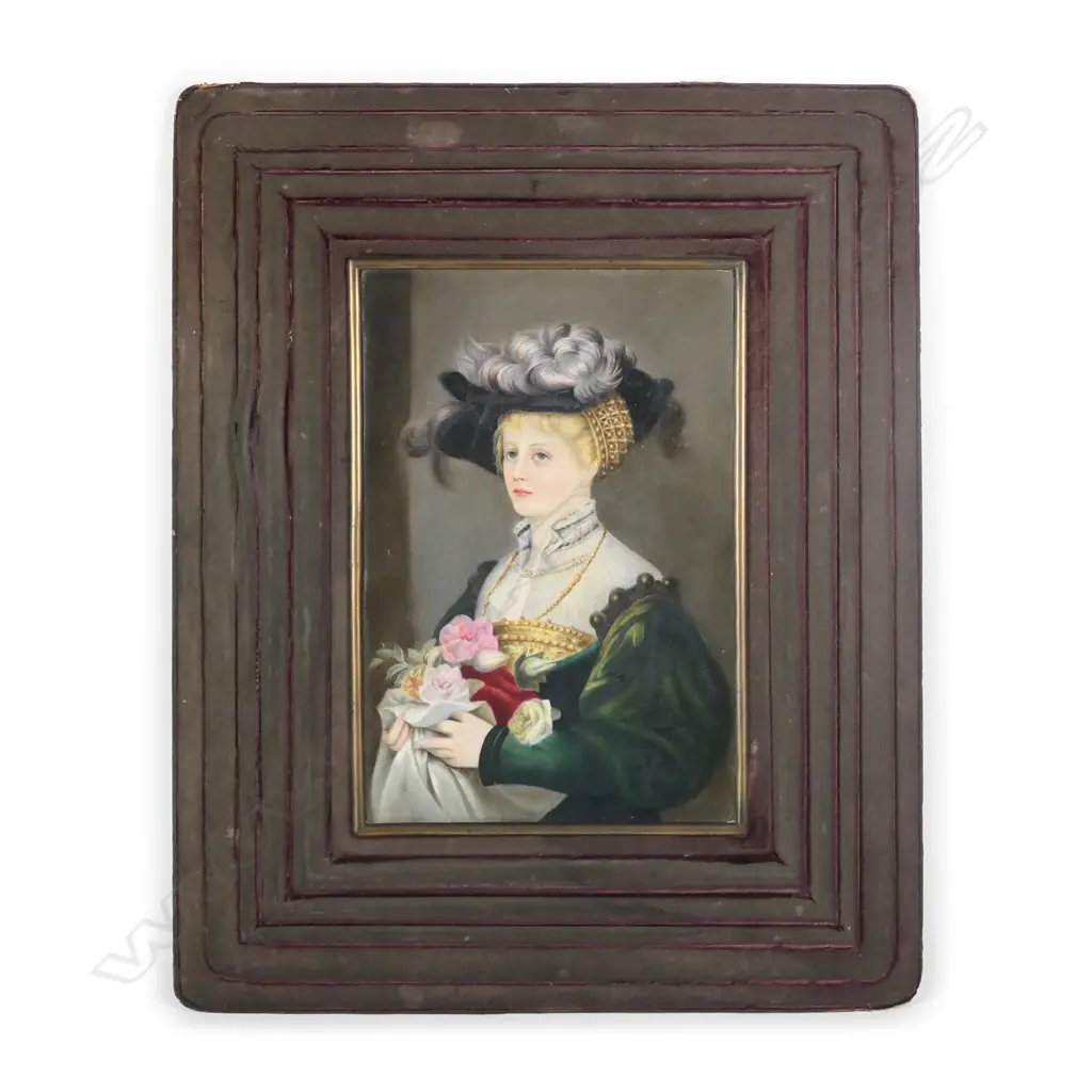 A 19thC European finely painted porcelain plaque Image 1++