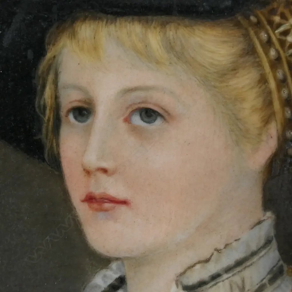 A 19thC European finely painted porcelain plaque Image 1++
