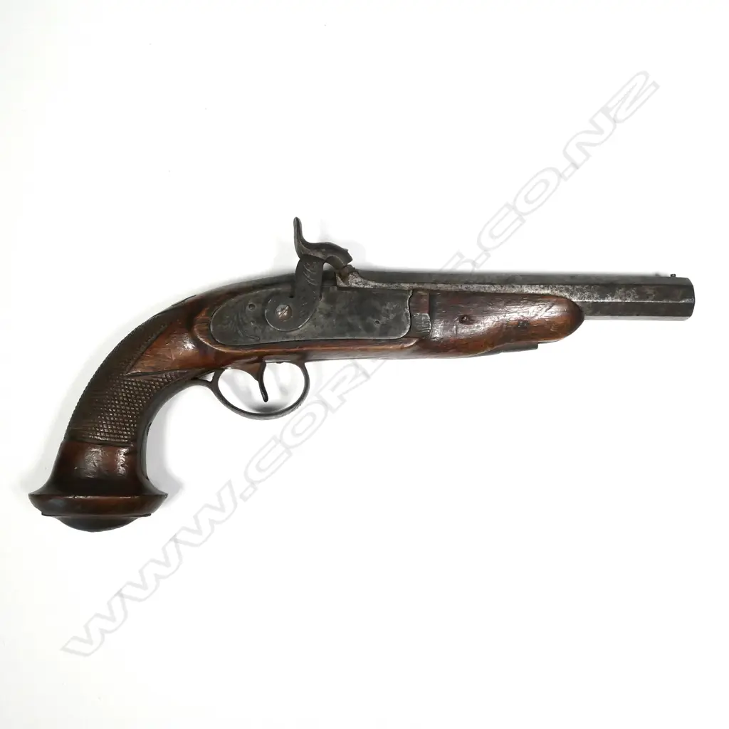 An antique French or Belgium percussion pistol Image 1++