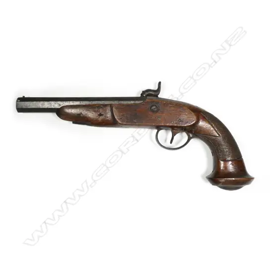 An antique French or Belgium percussion pistol