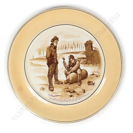 A WWI Bruce Bairnsfather wall plate