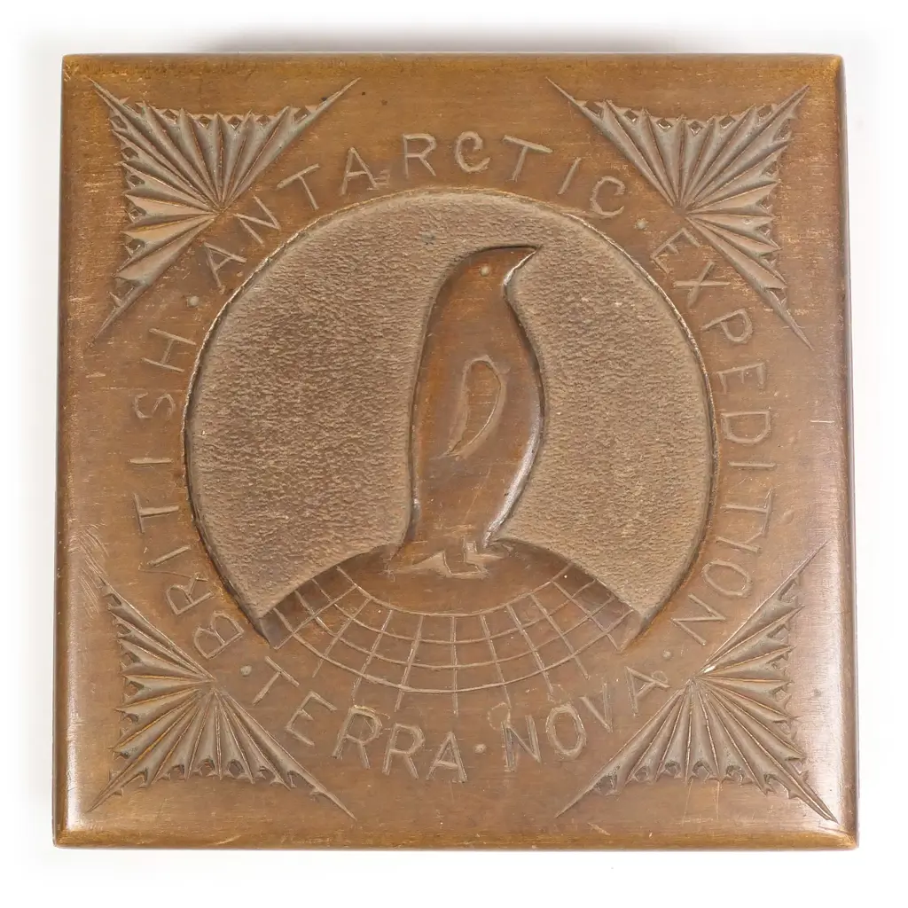 A 'Terra Nova British Antarctic Expedition' carved box Image 1++