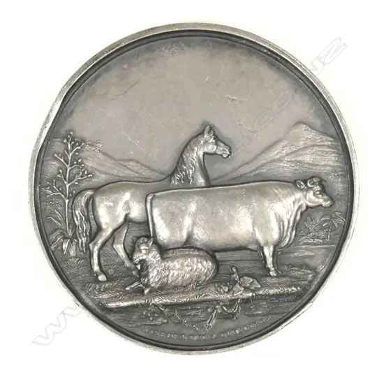 An 1874 Wanganui A&P Assoc. Harrop & Neill silver medal