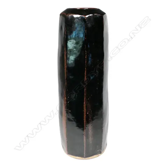 A Doreen Blumhardt tall octagonal vase