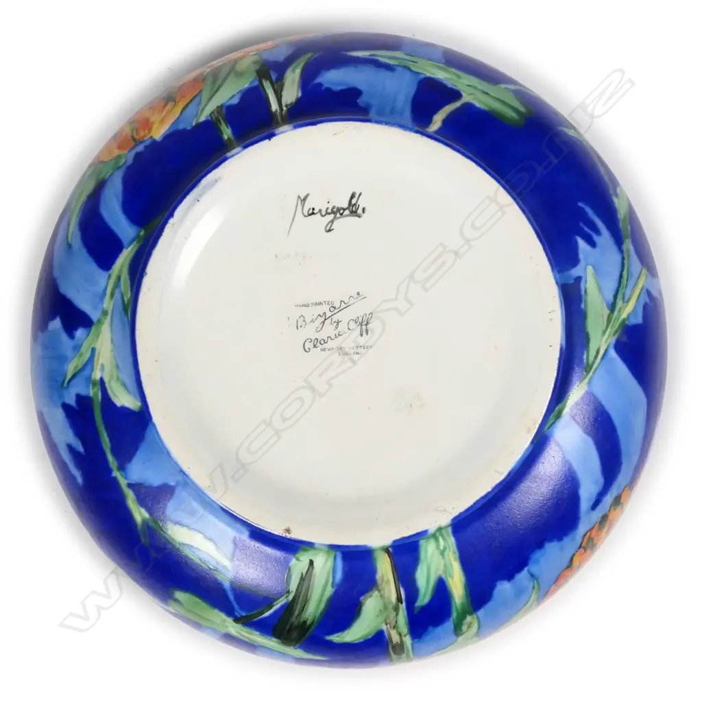A Clarice Cliff Bizarre 'Marigold' large bowl Image 1++