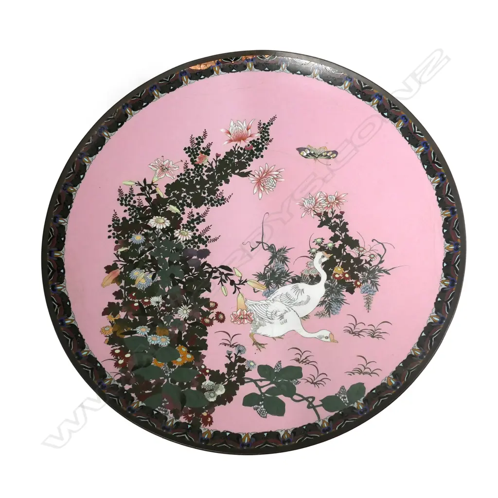 A massive 19thC Japanese cloisonné charger Image 1++