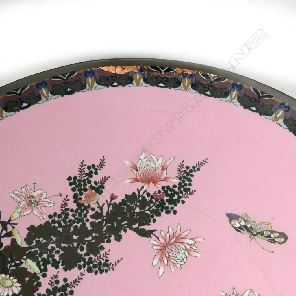 A massive 19thC Japanese cloisonné charger Image 1++