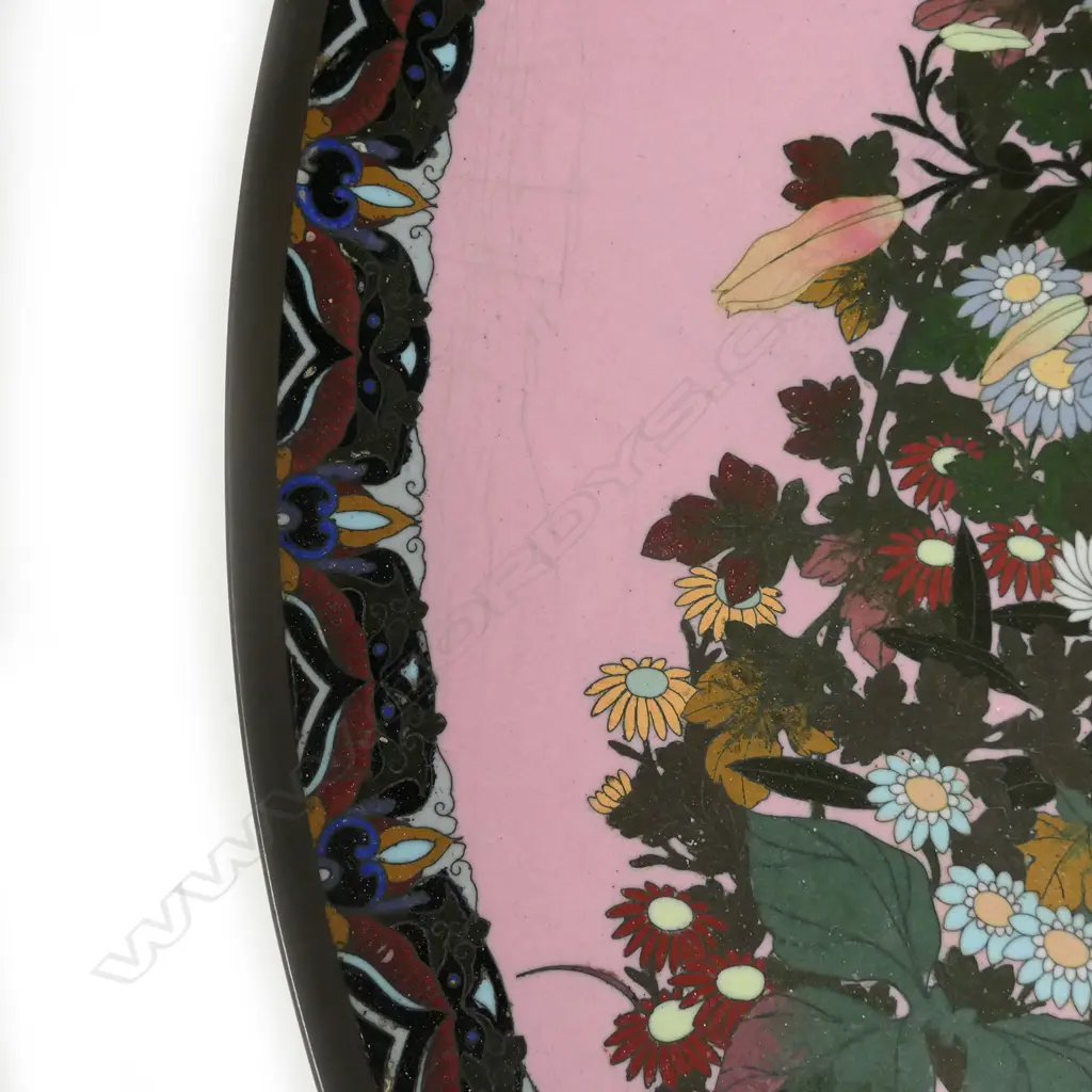 A massive 19thC Japanese cloisonné charger Image 1++