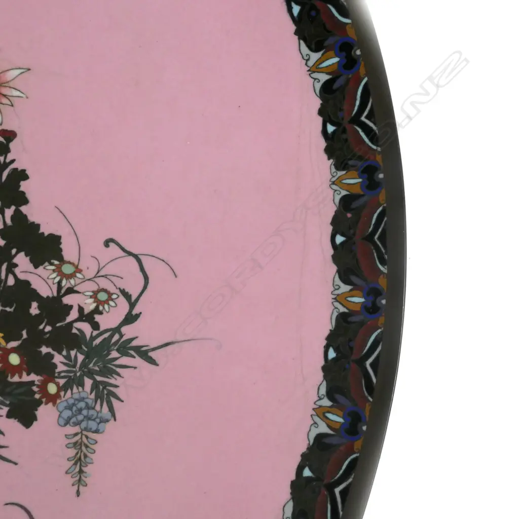 A massive 19thC Japanese cloisonné charger Image 1++