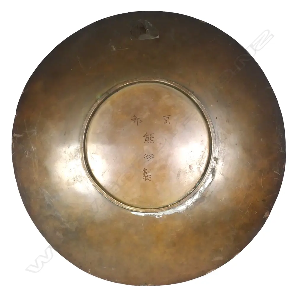 A Japanese Komai style bronze shallow dish Image 1++