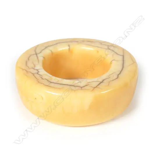 An old Tibetan ivory hair ring tie