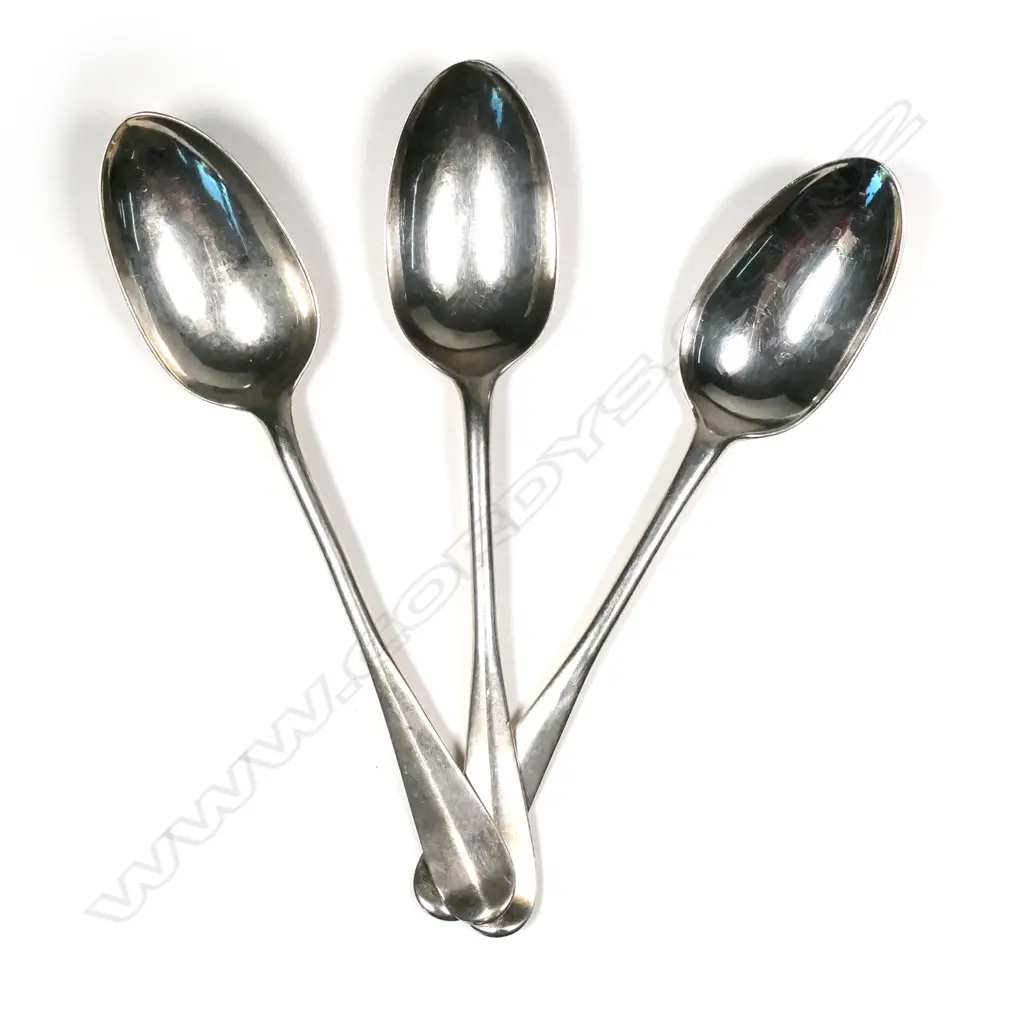 Three George III Scottish silver tablespoons Image 1++