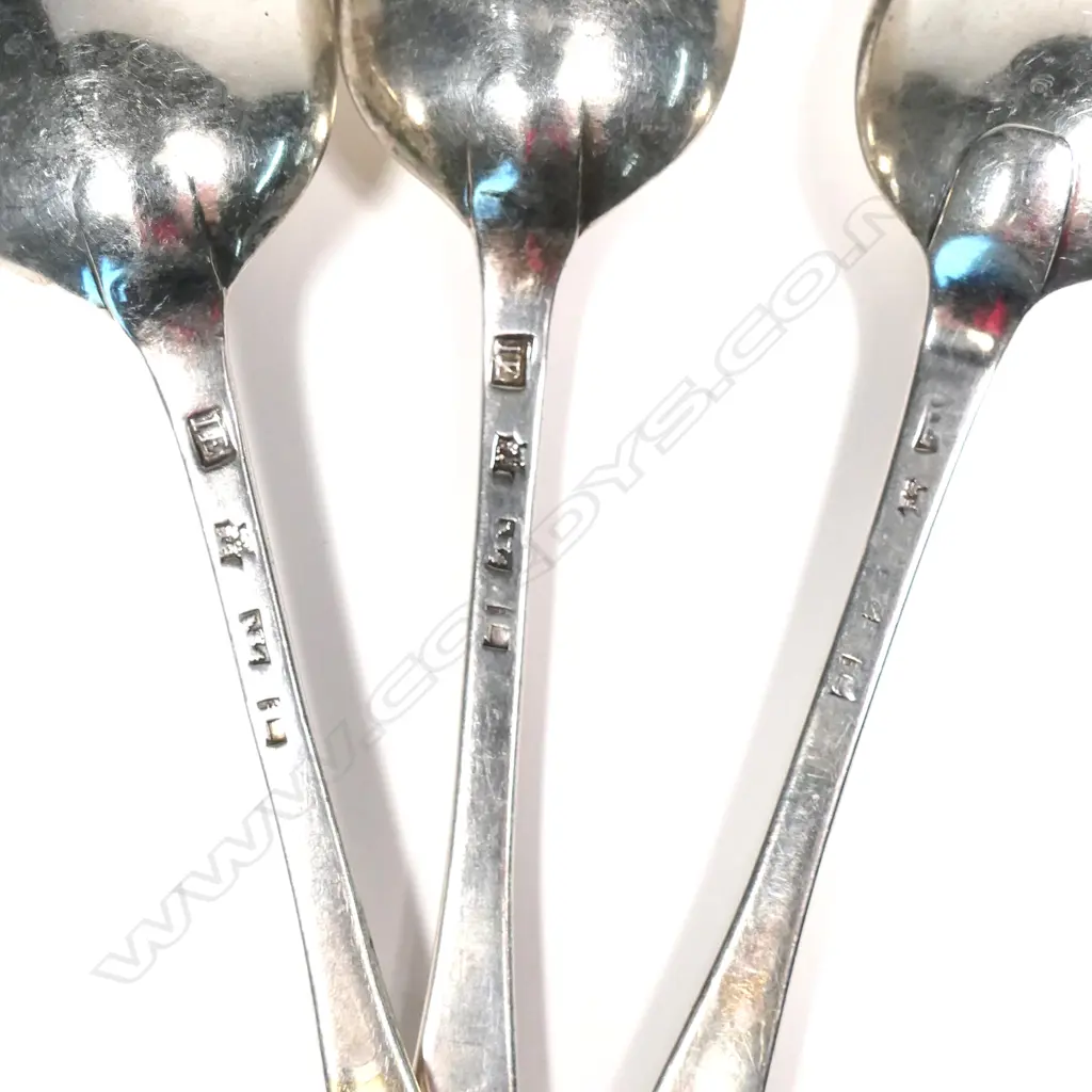 Three George III Scottish silver tablespoons Image 1++
