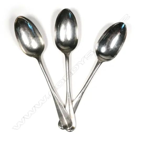 Three George III Scottish silver tablespoons