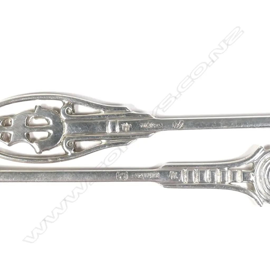 A pair of J.A. Linton Australian silver spoons Image 1++