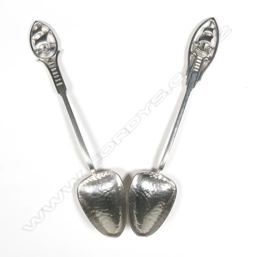 A pair of J.A. Linton Australian silver spoons Image 1++