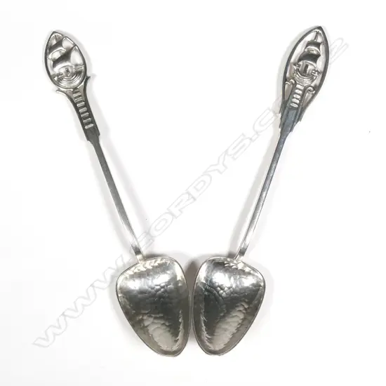A pair of J.A. Linton Australian silver spoons