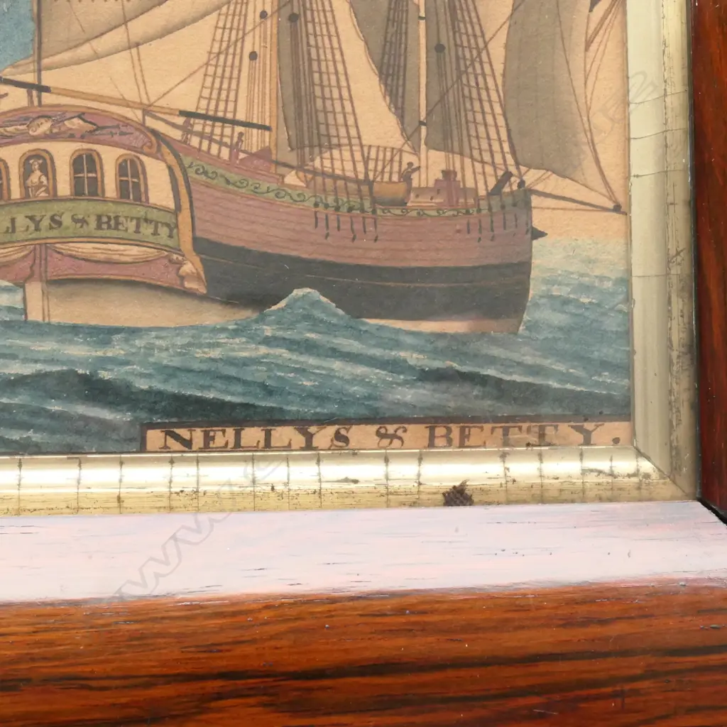 A late 18thC watercolour 'Two exact views Image 1++