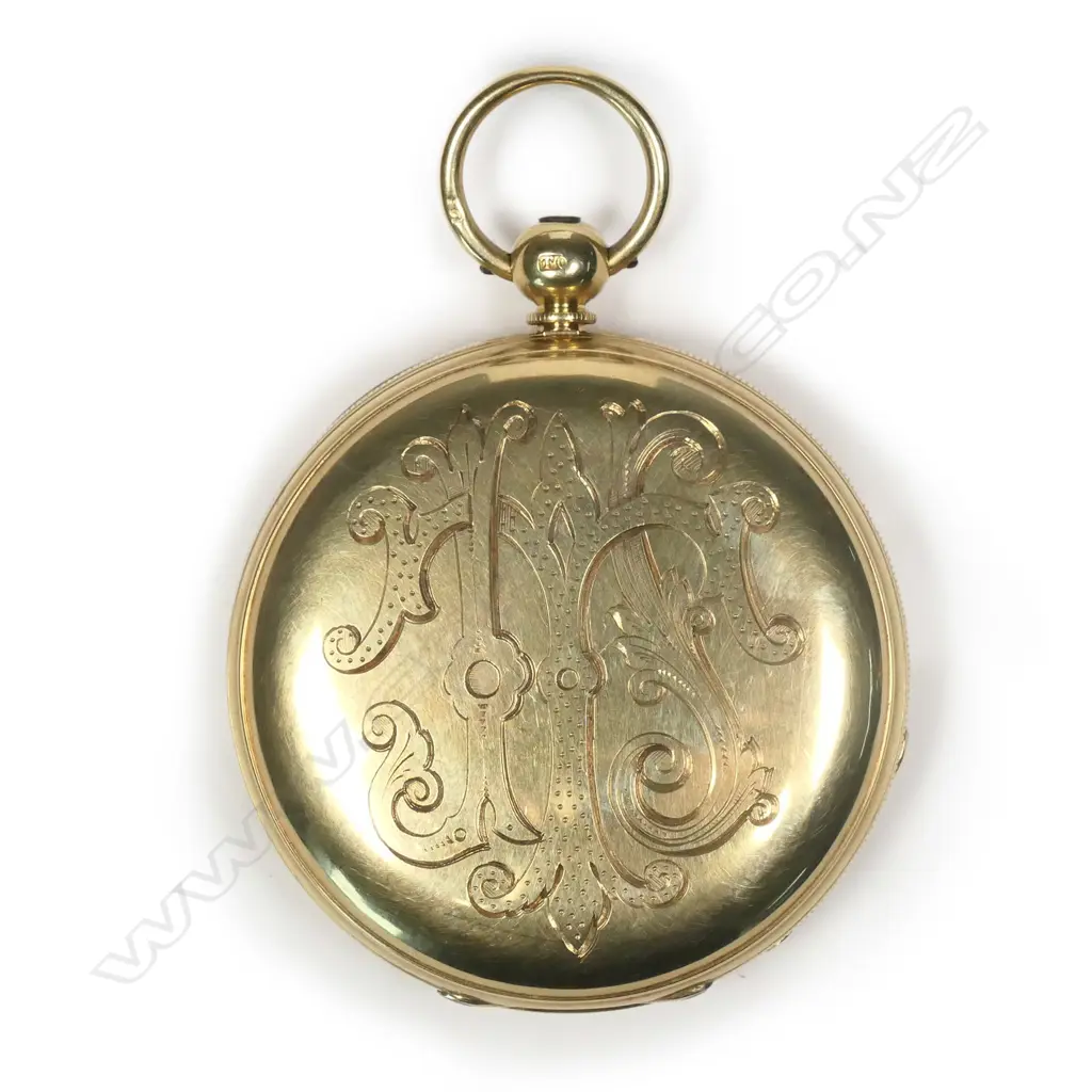 An 18ct gold cased hunter pocket watch Image 1++