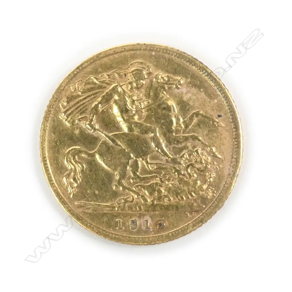A 1915 gold half sovereign Image 1++