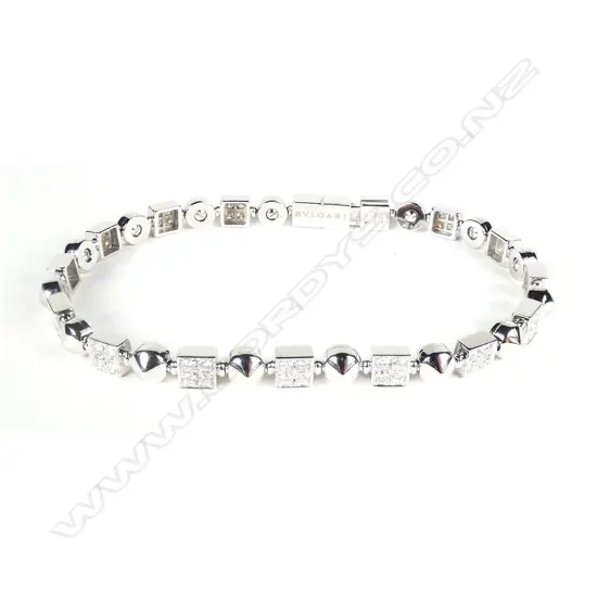 A Bvlgari 18ct white gold and diamond bracelet